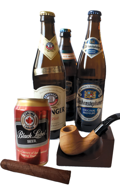 cigar and beer